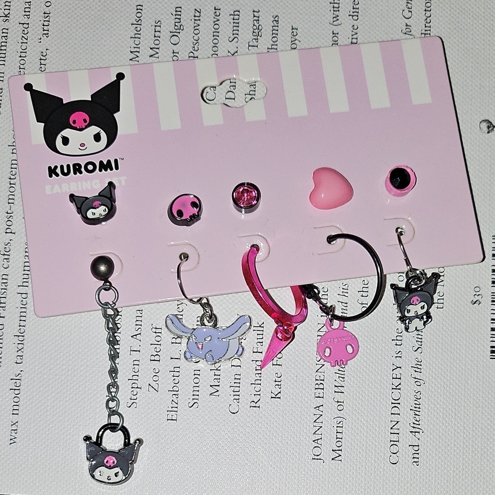 Kuromi Earrings Set